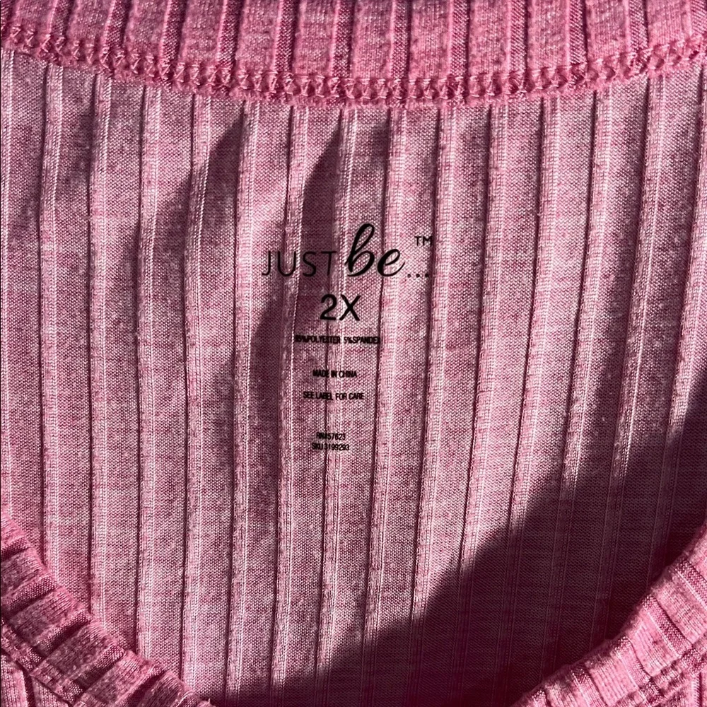 Pink Ribbed Women's Pajama Set - Picture 2 of 13